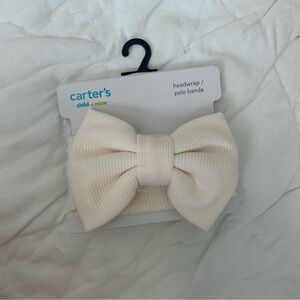 Carter's Child of Mine Cream Bow Headwrap
